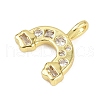 Brass Micro Pave Cubic Zirconia Pendants KK-L231-04G-01-2