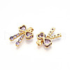 Brass Micro Pave Cubic Zirconia Pendants KK-N257-26C-G-2