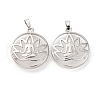 Brass Pendant Cabochon Settings KK-U074-15P-1