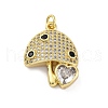 Brass Micro Pave Cubic Zirconia Pendants KK-U066-16G-1