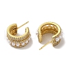 Rack Plating Brass Micro Pave Cubic Zirconia Studs Earrings EJEW-R162-36G-2