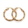 304 Stainless Steel Hoop Earrings EJEW-F188-22G-B-1