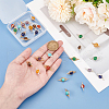 HOBBIESAY 28Pcs 14 Styles Mixed Gemstone Copper Wire Wrapped Connector Charms FIND-HY0003-94-3