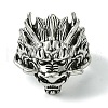 Dragon Alloy Open Cuff Rings RJEW-K275-37A-AS-2
