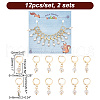 Natural Freshwater Pearl Pendant Locking Stitch Markers HJEW-AB00148-2