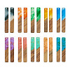  20Pcs 10 Styles Transparent Resin & Walnut Wood Big Pendants RESI-TA0001-59-2