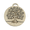 Tibetan Style Alloy Enamel Pendants Setting TIBEP-3395-AS-RS-1