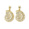 Brass Micro Pave Cubic Zirconia Pendants KK-F892-02G-1