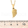 Wing 304 Stainless Steel Pendant Necklaces NJEW-H059-22G-5