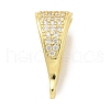 Rack Plating Brass Micro Pave Cubic Zirconia Clasps KK-K293-30G-1