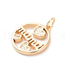 Mother's Day Brass Pendants KK-D360-19G-2