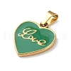 201 Stainless Steel Enamel Pendants STAS-U053-06G-02-2