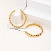 Twisted Stainless Steel Hoop Earrings FD0196-4