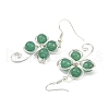 Copper Wire Wrapped Dangle Earrings EJEW-JE06176-02-4