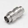 Tarnish Resistant Column 304 Stainless Steel Magnetic Clasps with Glue-in Ends STAS-D070-09-1