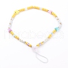 Colorful Acrylic Beaded Mobile Straps HJEW-JM00459-2
