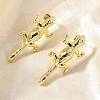 Brass Stud Earrings EJEW-B118-02G-2