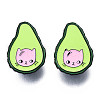 4Pcs 4 Style Pear & Avocado Enamel Pins JEWB-N007-164-3