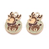 Christmas Theme Alloy Enamel Pendants ENAM-T020-10M-2