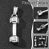 6Pcs 3 Styles 304 Stainless Steel Pendants STAS-CJ0002-50-3