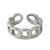 304 Stainless Steel Open Cuff Ring RJEW-L110-001P-2