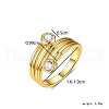 925 Sterling Sliver Pave Cubic Zirconia Geometric Finger Rings CC5596-1-5