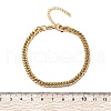 304 Stainless Steel Cuban Link Bracelets for Men Women BJEW-Q038-05G-5