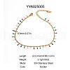 Elegant Stainless Steel Colorful Enamel Teardrop Charm Anklets HM7489-3-1