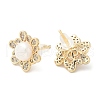 Natural Pearl Ear Studs EJEW-P285-03G-2