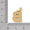 Natural White Shell Alphabet Pendants STAS-M338-02G-B-3
