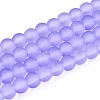 Transparent Glass Bead Strands GLAA-S031-6mm-25-1