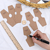 SOFPLATE 200Pcs Cardboard Fold Over Paper Display Hanging Cards CDIS-SP0001-01-3