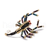 Glass Seed Beaded Pendants PALLOY-MZ00405-01-4