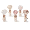 Natural Scallop Shell Beads with Glass Jar Glass Bottles PALLOY-JF03749-2