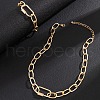 Oval Alloy & Aluminum Link Chain Necklaces & Link Bracelets Sets FS-WG10066-01-5
