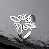 304 Stainless Steel Adjustable Cuff Rings RJEW-S628-03P-1