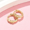 Heart Brass Micro Pave Clear Cubic Zirconia Hoop Earrings EJEW-Z102-29G-2