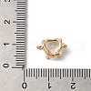 Brass Pave Glass Connector Charms KK-C062-051G-01-3