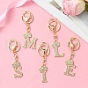 Golden Alloy Rhinestone Keychain KEYC-YW00105-01-4