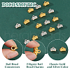 DICOSMETIC 200Pcs 2 Colors CCB Plastic Tube Bails CCB-DC0001-11-5