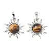 Natural Tiger Eye Pendants G-F786-08P-29-1