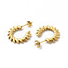 Ion Plating(IP) 304 Stainless Steel Leafy Branch Wrap Stud Earrings for Women EJEW-K243-05G-2