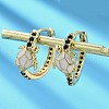 Brass Micro Pave Cubic Zirconia Hoop Earrings EJEW-C136-01B-02-1
