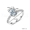925 Sterling Silver Micro Pave Cubic Zirconia Finger Rings for Women KK5003-2-3