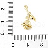 Brass Micro Pave Clear Cubic Zirconia Pendants KK-Z106-01G-03-3