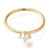 Ion Plating(IP) 304 Stainless Steel Plain Band Rings for Women RJEW-B066-10G-2