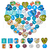 SOFPLATE 13 Styles Handmade Lampwork Gold Sand and Silver Foil Glass Beads FOIL-SP0001-01-1