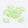 Light Green Transparent Acrylic Leaf Pendants for Chunky Necklace Jewelry X-TACR-470-31-2