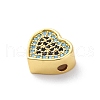 Brass Cubic Zirconia Beads KK-S510-41G-02-2