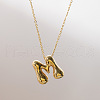 Brass Chunky Initial Pendant Necklaces WG97A63-13-1